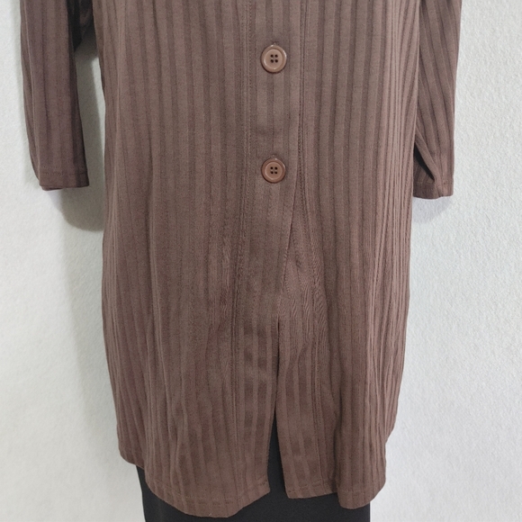 Roaman's Ribbed Knit Cardigan - Picture 5 of 7